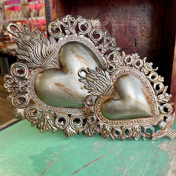 Antique Inspired Hanging Sacred Heart