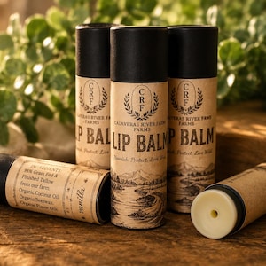 Grass-Fed Tallow Lip Balm | Natural Lip Balm | Paper Tube | Handmade Lip Balm | Calaveras River Farms l Made with Organic Ingredients image 4