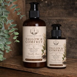 Organic Grass-Fed Tallow Lotion: Comfrey & Tamanu Oil image 4