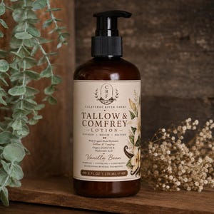 Organic Grass-Fed Tallow Lotion: Comfrey & Tamanu Oil image 6