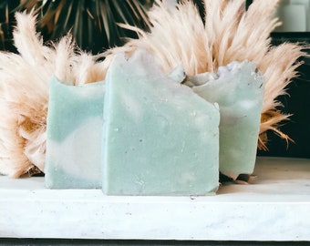 Grass Fed Tallow Coconut, Lime & Lemon Verbena Soap l  Handcrafted Cold Processed Tallow Soap l Moisturusing Grass Fed Beef Tallow Soap