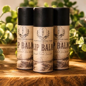 Grass-Fed Tallow Lip Balm | Natural Lip Balm | Paper Tube | Handmade Lip Balm | Calaveras River Farms l Made with Organic Ingredients image 1