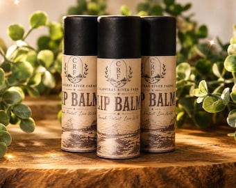 Grass-Fed Tallow Lip Balm | Natural Lip Balm | Paper Tube | Handmade Lip Balm | Calaveras River Farms l Made with Organic Ingredients