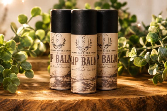 Grass-Fed Tallow Lip Balm | Natural Lip Balm | Paper Tube | Handmade Lip Balm | Calaveras River Farms l Made with Organic Ingredients