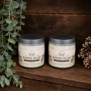 Organic Grass-Fed & Grass-Finished Whipped Tallow Body Butter | Natural Body Moisturizer | Handmade on Our Farm