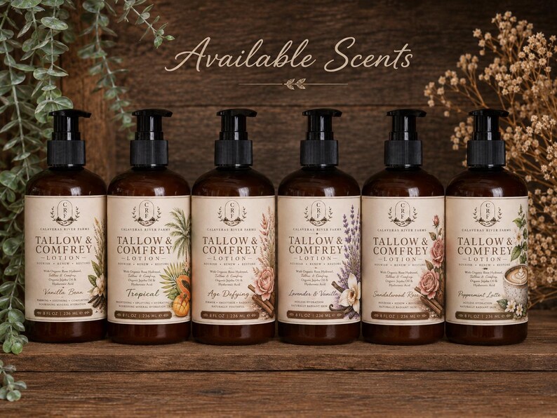 Organic Grass-Fed Tallow Lotion: Comfrey & Tamanu Oil image 3