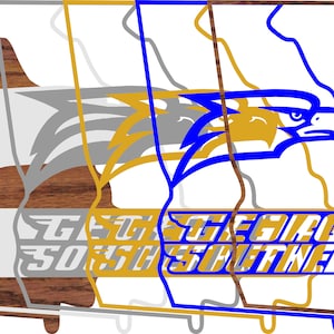 GA Southern Laser Cut File 3D Layered Wall Art