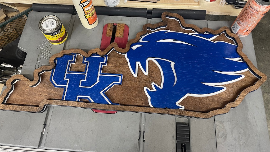 Kentucky Wildcats Laser Cut 3D Layered Wall Art Etsy