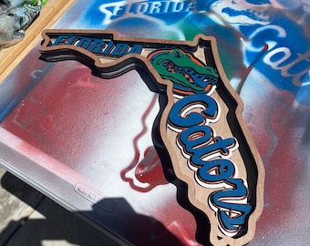 Florida Gators Laser Cut 3D Layered Wall Art