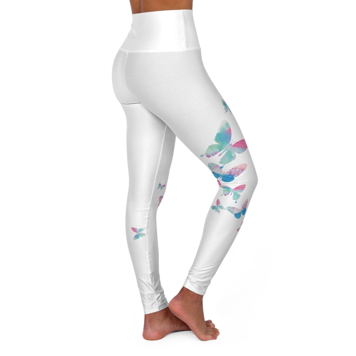 Butterfly leggings Cute butterfly High Waisted Yoga Leggings Etsy