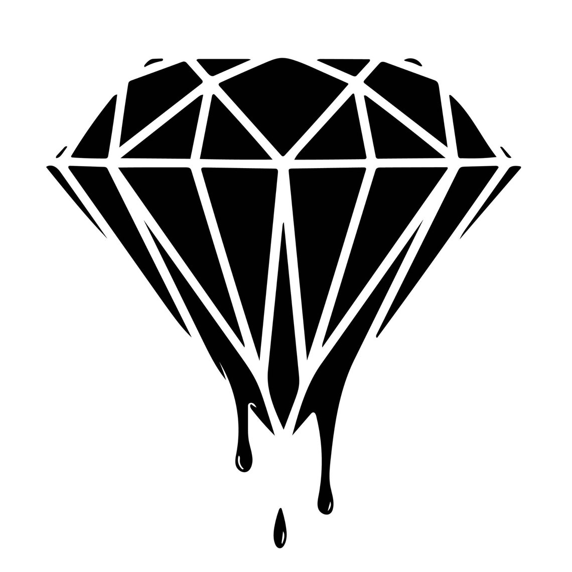 Diamond decal Dripping diamond car decal laptop decal stick Etsy