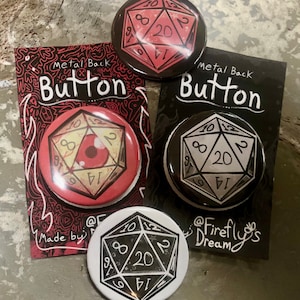D20 Button Pin
