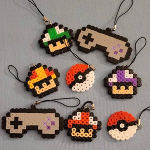 Nintendo Inspired Perler Keychains/ Magnets
