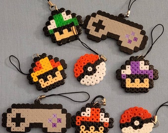 Nintendo Inspired Perler Keychains/ Magnets