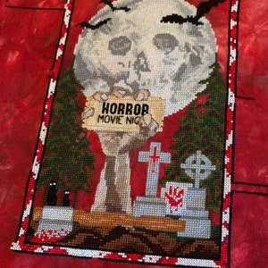 Horror Movie Night SAL Cross Stitch Pattern