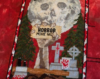 Horror Movie Night SAL Cross Stitch Pattern