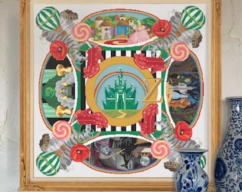 Cross Stitch Pattern:  Wizard of Oz Mandala