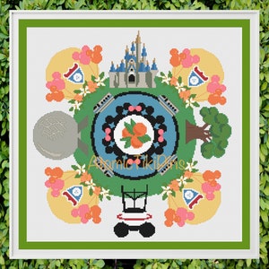 Florida Amusement Parks Mandala Cross Stitch Pattern pdf