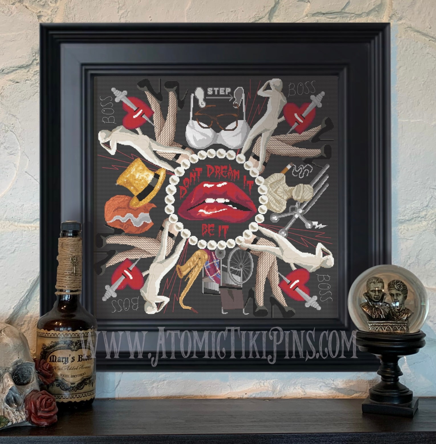 Cross Stitch Pattern:  Horror Picture Mandala