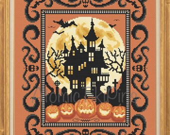 Kruissteekpatroon spookhuis