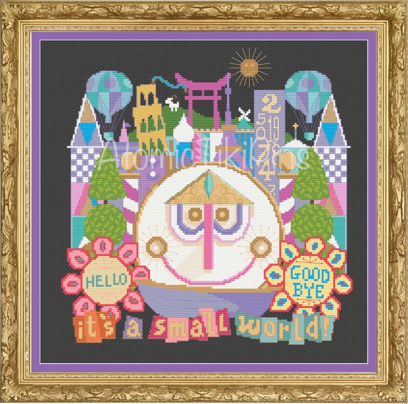 World Cruise Hong Kong Attraction Cross Stitch Pattern Pdf Etsy