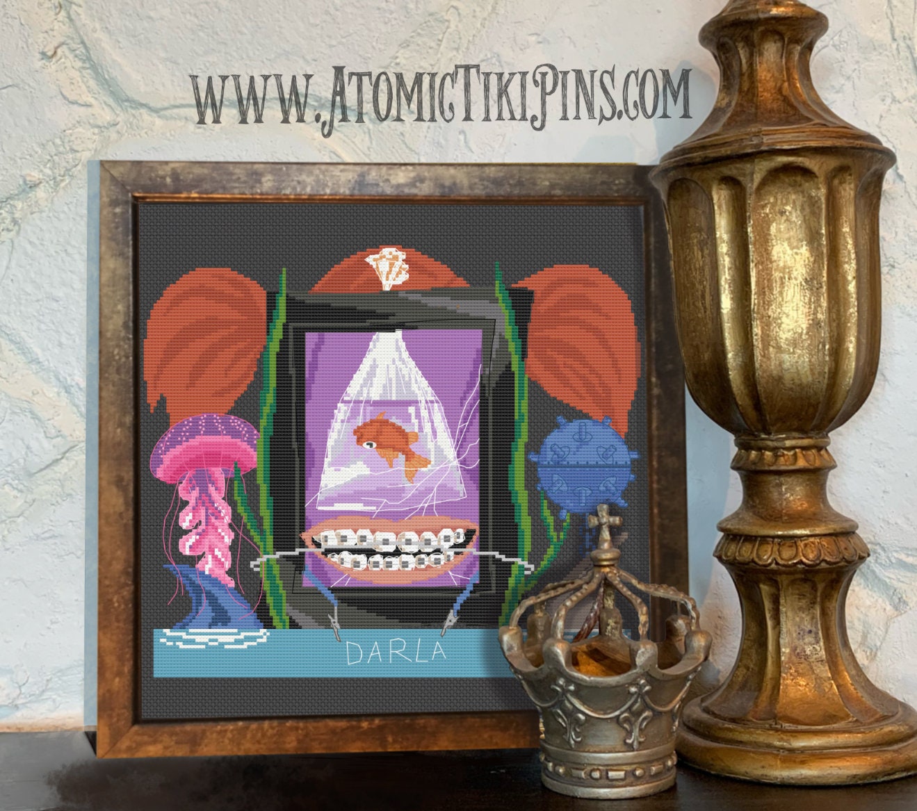 Villain Crest Darla Cross Stitch Pattern
