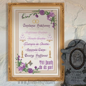 Cross Stitch Pattern:  Killer Bride Sampler