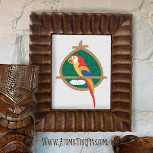 Cross Stitch Pattern:  Yellow Tiki Bird