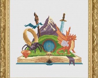 Motif de point de croix romans classiques