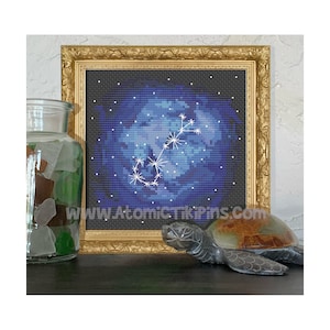 Scorpio Zodiac Nebula Cross Stitch Pattern