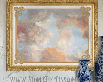 Baroque Clouds Framed Cross stitch pattern