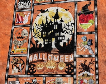 Halloween Movie Night Stitch-along Cross Stitch Pattern