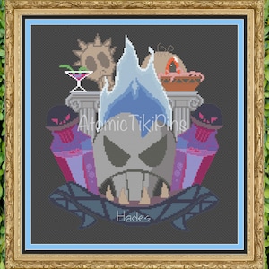 Hades Crest Cross Stitch Pattern PDF