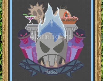 Hades Crest Cross Stitch Pattern PDF