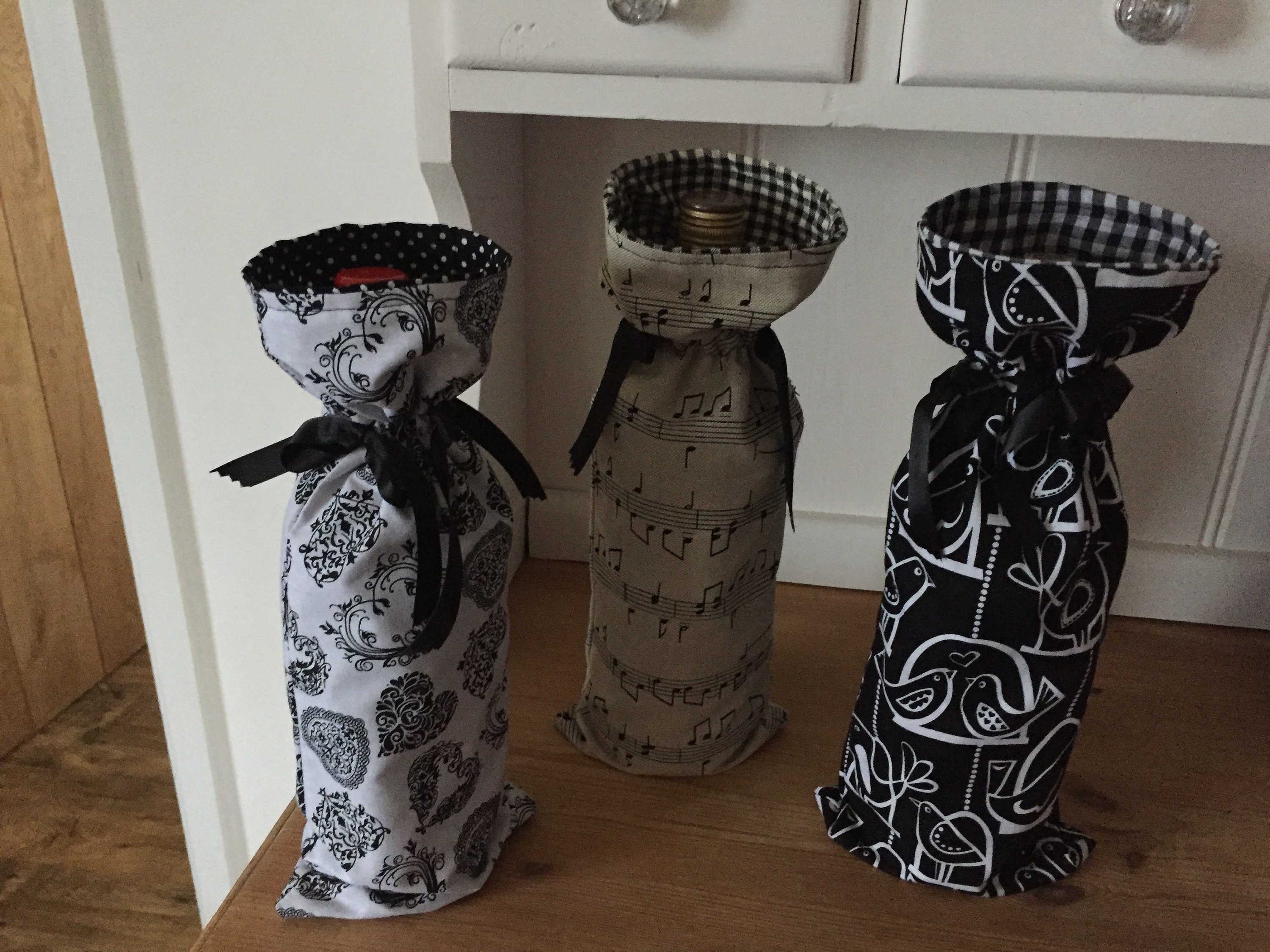 Reusable bottle/gift bags/sacks various designs and colours Etsy