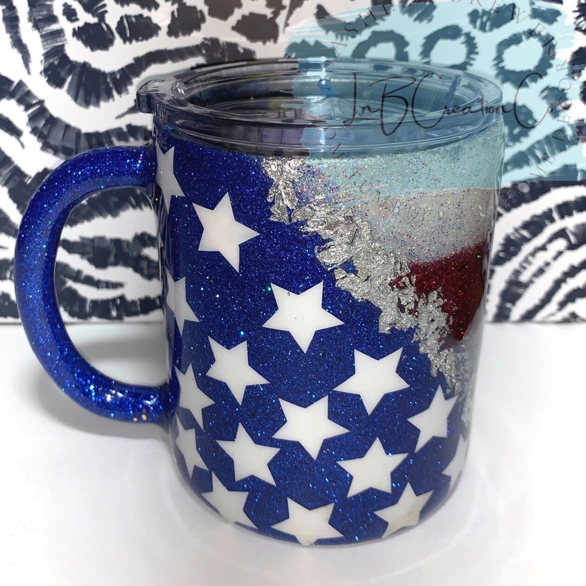 Epoxy coffee mug 12 oz with lid Etsy