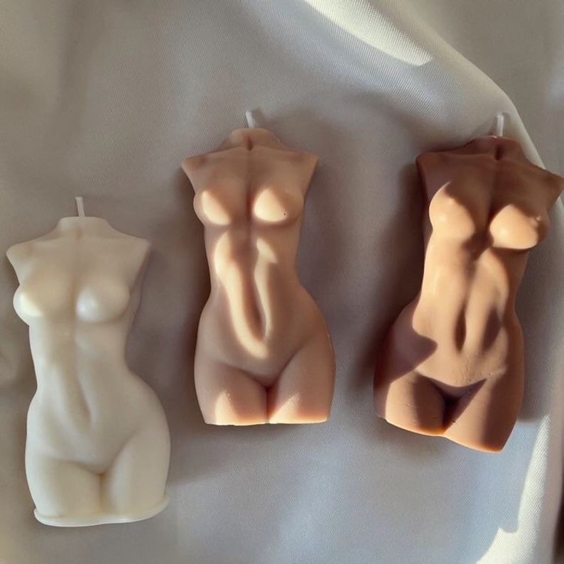 Woman Body Soy Candle Set 2 pieces Handmade Candles Colorful Candle Natural Candle