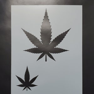 Marijuana Leaf Stencil for Painting by StudioR12, Cannabis Pot Hemp  Reusable Template, Craft DIY Hippie Home Decor, Paint Wood Sign