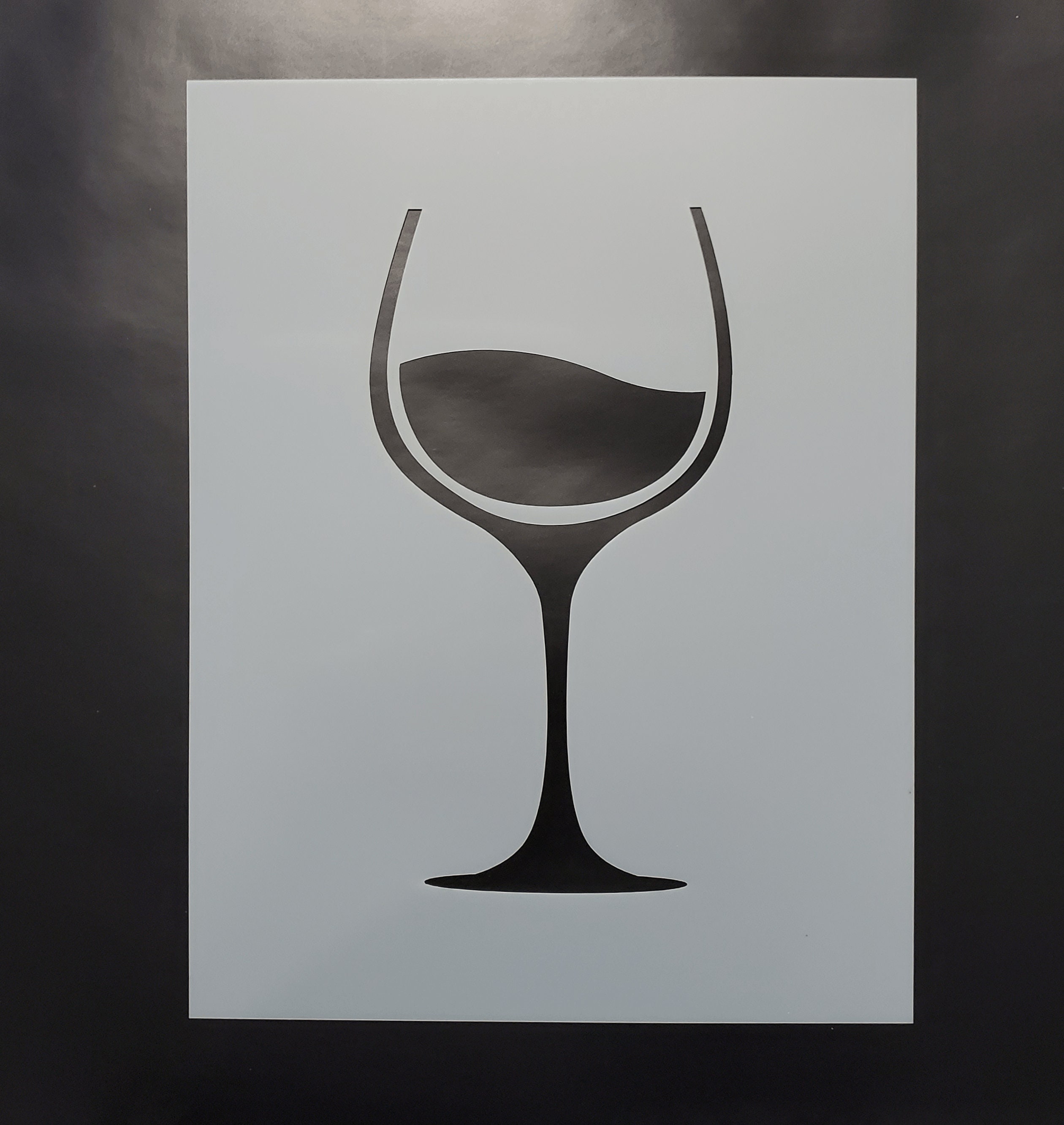 Wine Glass, Reusable Mylar Stencil, Wall Painting, Craft, DIY