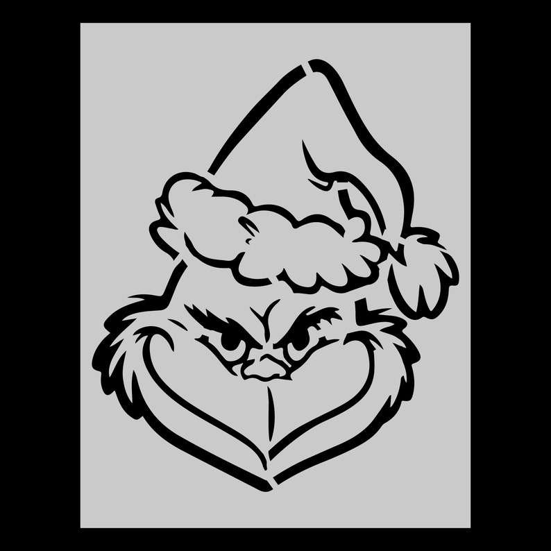 Christmas Stencil Grinch Grinchmas Face Stencil Home Decor Etsy Finland the-grinch-101-stencil-stencils-cookie-stencils-stencils-online-fanny