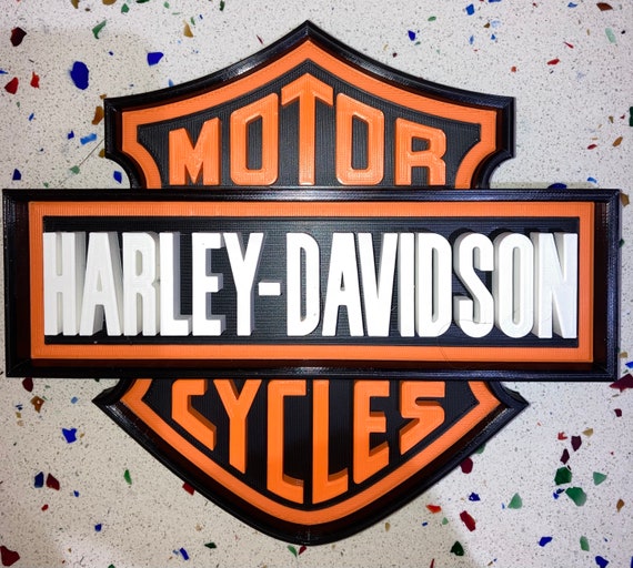 Harley Davidson embossed sign | Etsy