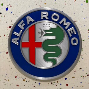Alfa Romeo embossed wall emblem