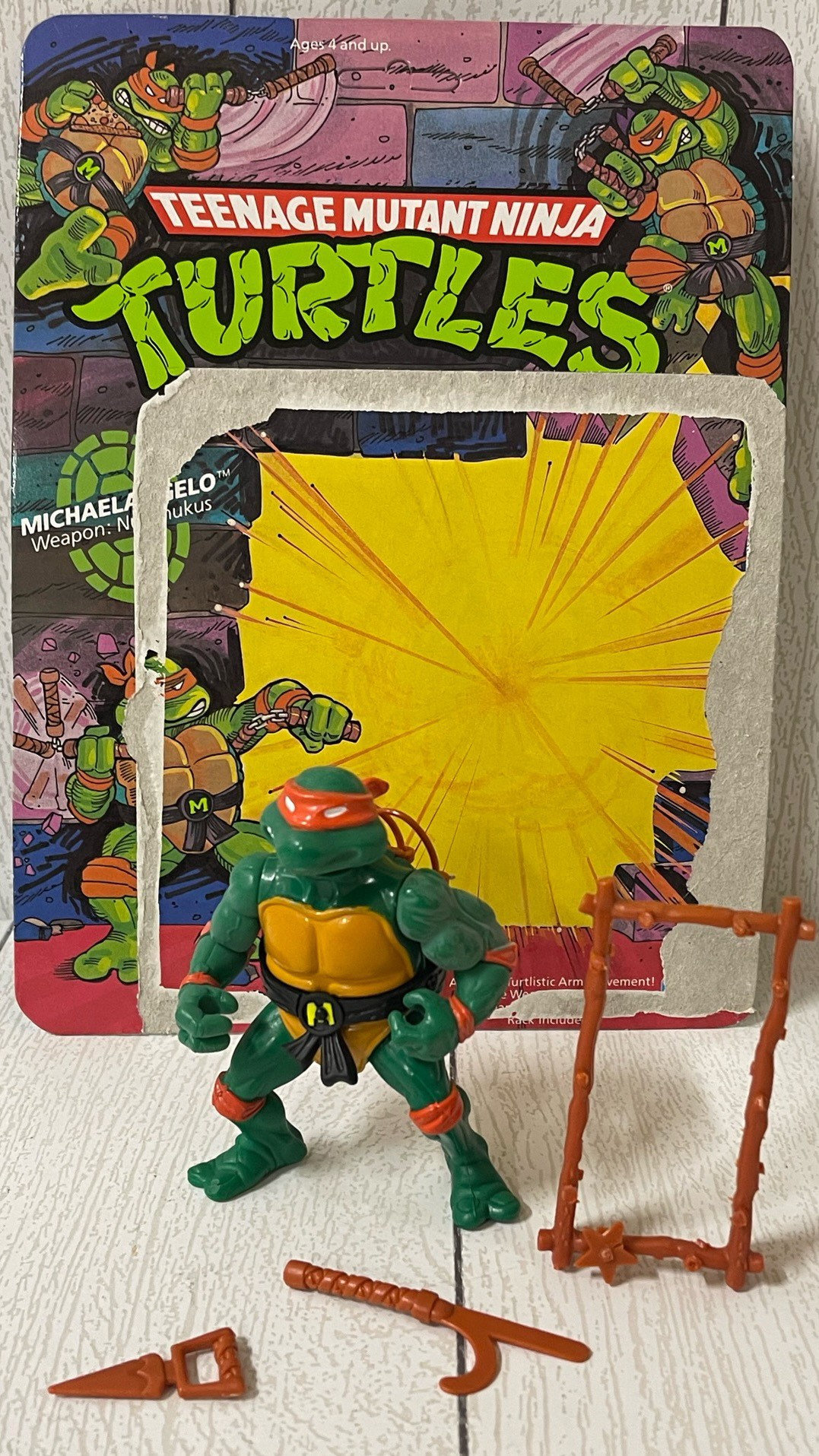 Playmates Teenage Mutant Ninja Turtles Michelangelo Figure Etsy