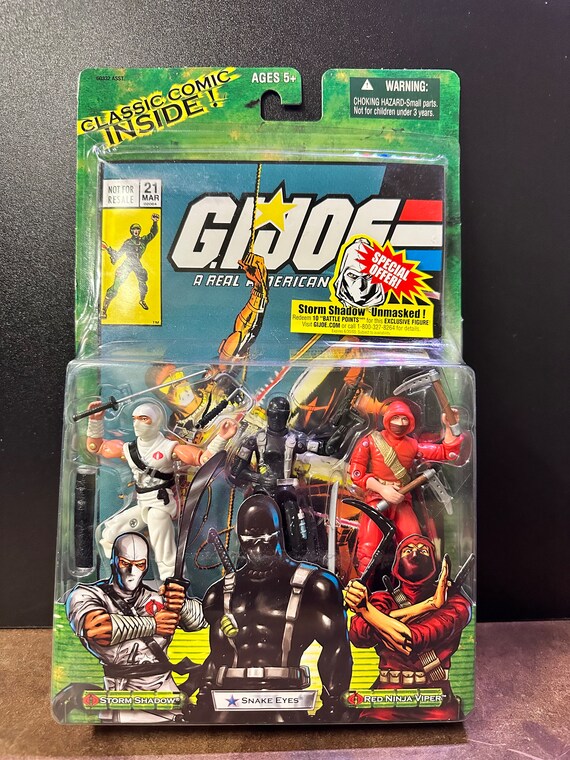 G.I. Joe Storm Shadow Snake Eyes Red Ninja Viper Valor Vs. Venom