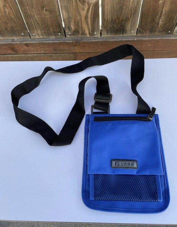 Guess blue online shoulder bag