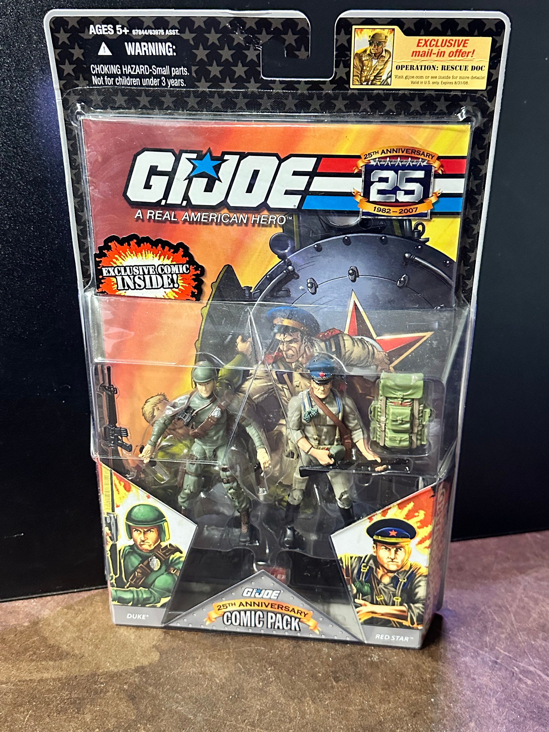 GI Joe Comic 2 Pack Duke Red Star 25th Anniversary Sealed NEW