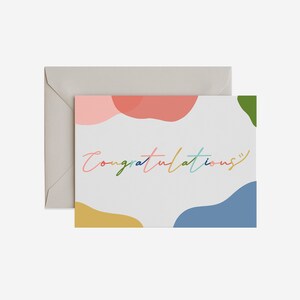 Tarjeta de felicitación, tarjeta de graduación, escuela secundaria, universidad, plantilla de tarjeta, tarjeta simple, tarjeta colorida