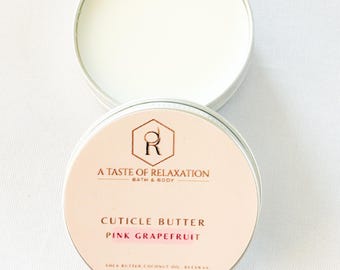 Beurre pour cuticules / Pamplemousse rose / Crème pour cuticules / Beurre pour cuticules entièrement naturel / Baume pour cuticules