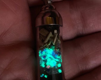 Wish Upon a Jar - Glowing Manifestation, Intention necklace. Wish Jars, Meditation jar, prayer jar, focal necklace