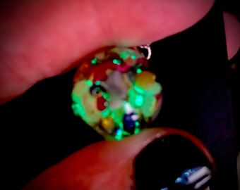 Wish Globe-Intention Globes- Glowing Manifestation, Intention necklace. Wish Jars. Meditation globe, prayer globe, Focal necklace